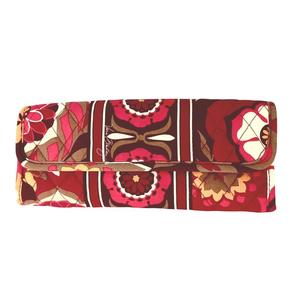 Vera Bradley Carnaby Floral Sleek Wallet Crossbody Purse Tri-Fold NO STRAP